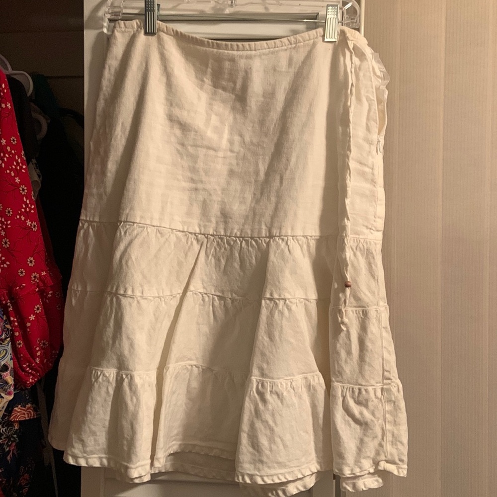 White linen skirt from GAP